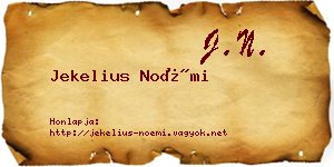 Jekelius Noémi névjegykártya